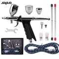 Professional Airbrush Kit Double Action 0.3 0.5 0.8mm Nozzle Spray Gun Nail Art