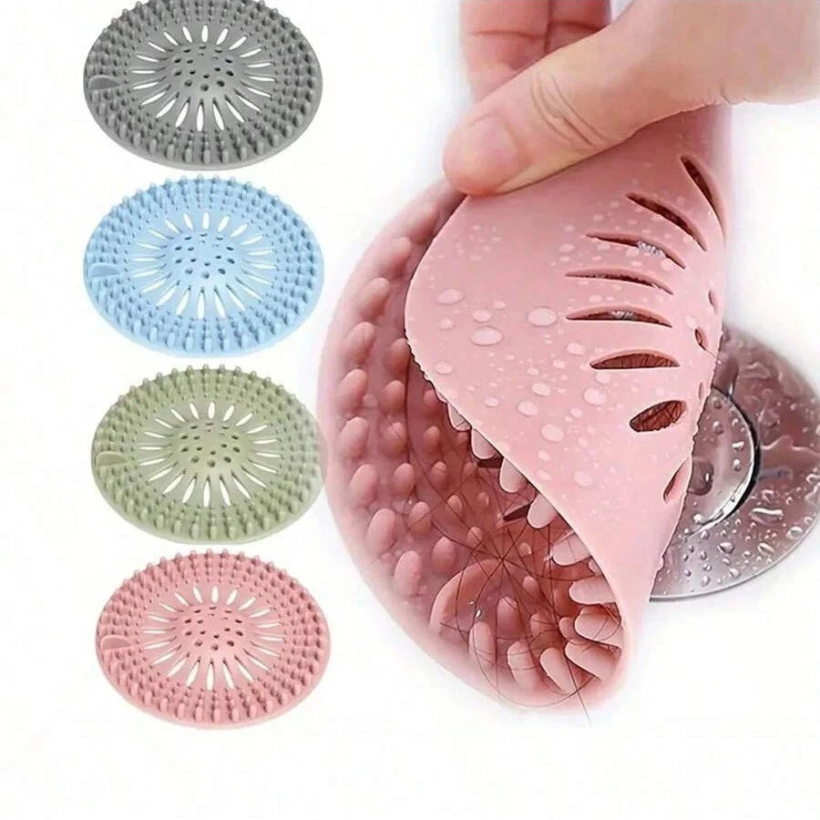 Silicone Floor Drain Cover – Hair Catcher, Anti-Block, Bathroom & Sink Filter