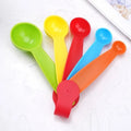 Set Of 5 Measuring Spoons Plastic Kitchen Utensil Cooking Baking Tool Teaspoon