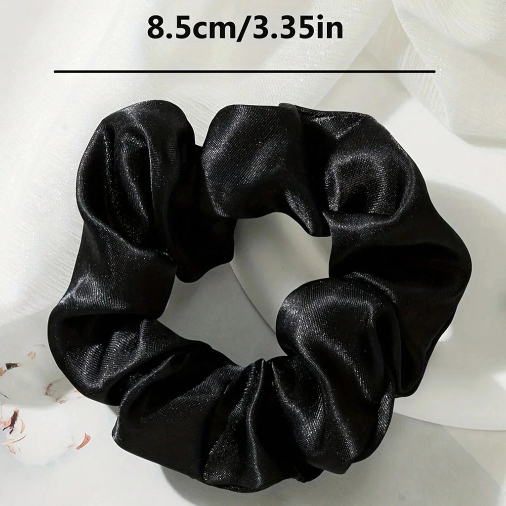 5pcs Satin Scrunchies Hair Bands Silk Scrunchie Ties Ponytail Holder UK Pack Set
