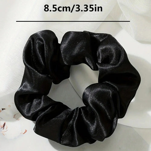 5pcs Satin Scrunchies Hair Bands Silk Scrunchie Ties Ponytail Holder UK Pack Set