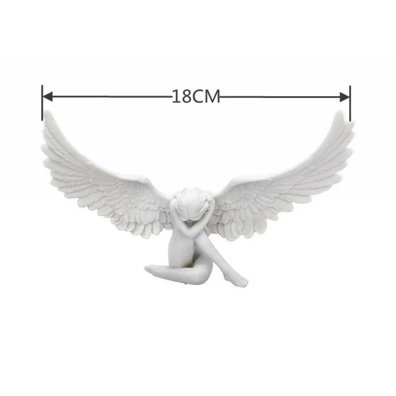 Vintage Angel Wing Figures — 3D Wall Statue Home Decoration Accessory