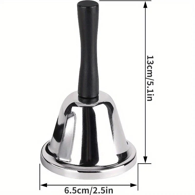 Stainless Steel Hand Bell Loud Reception Service Desk Counter Tea Dinner Bell