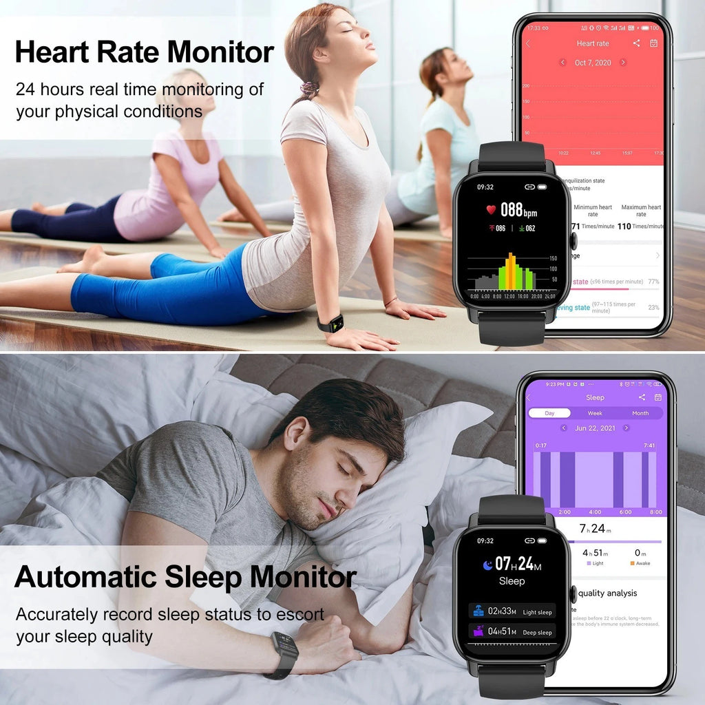 UK Best Smart Watch Men 2025 with Blood Pressure Phone Call Watch for Android