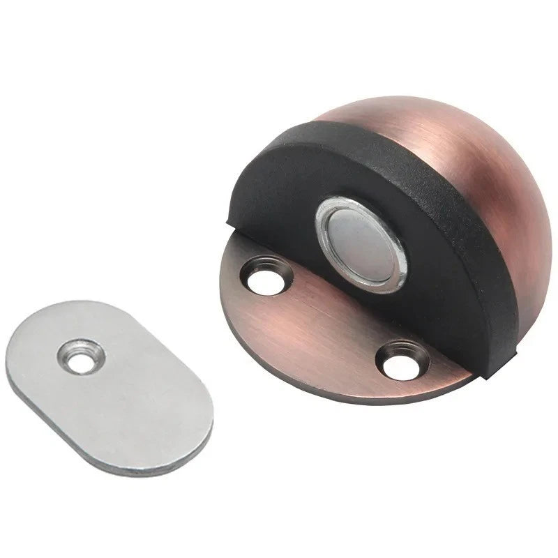Heavy Duty Magnetic Door Stop — Hidden Wall Mount, Stainless Steel