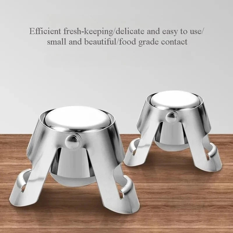 Stainless Steel Champagne Stopper Sparkling Wine Bottle Sealer Portable Cap UK