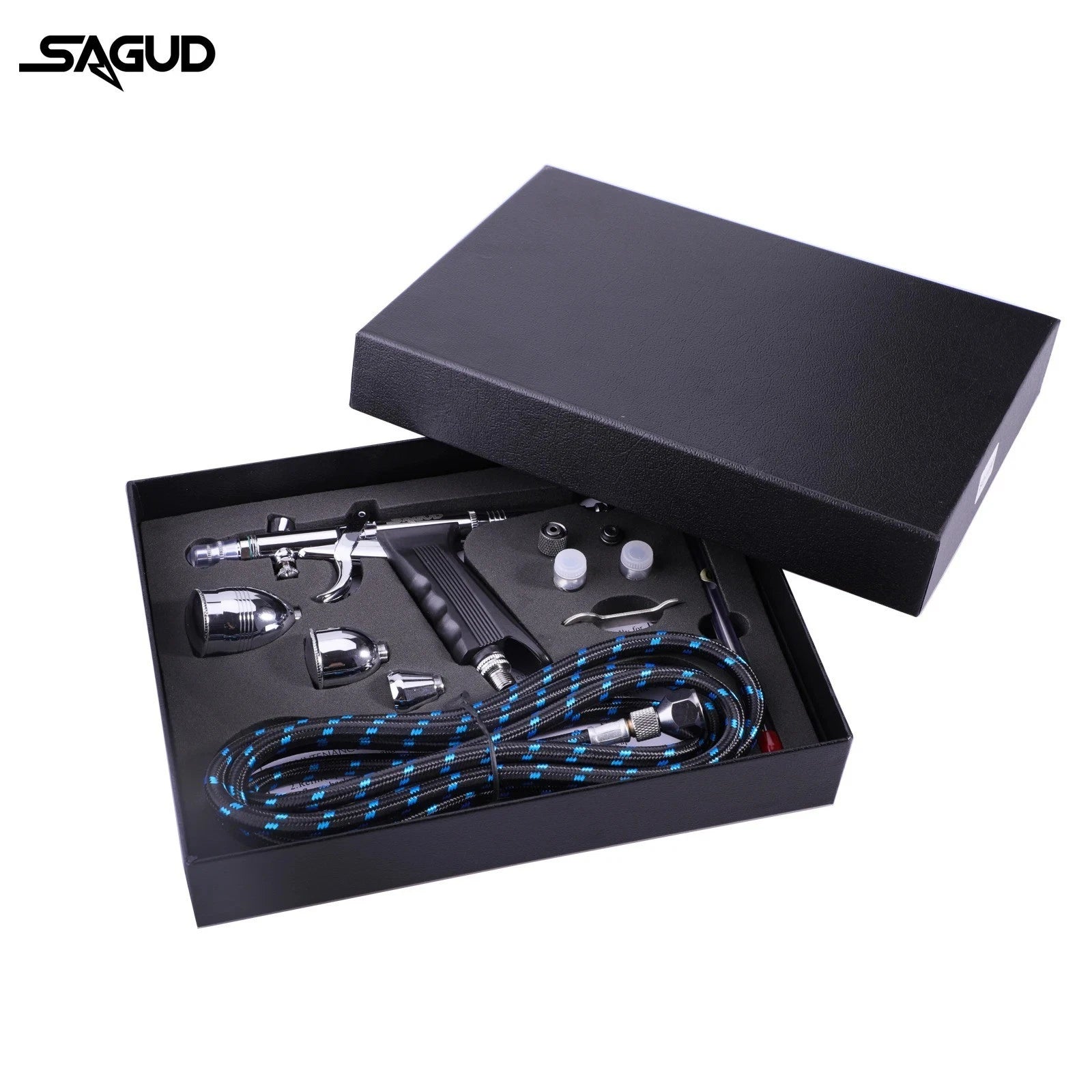 Professional Airbrush Kit Double Action 0.3 0.5 0.8mm Nozzle Spray Gun Nail Art