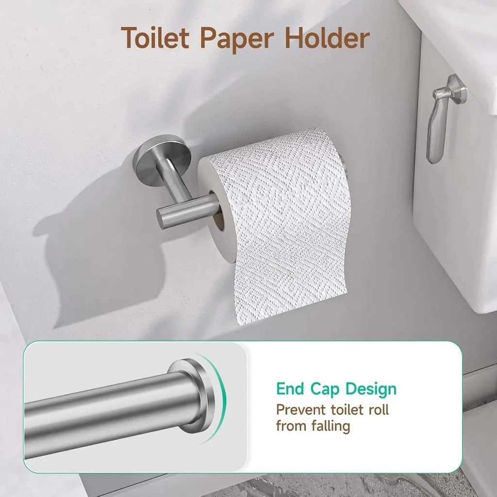 Toilet Paper Holder Wall Mounted Stainless Steel Bathroom Roll Holder