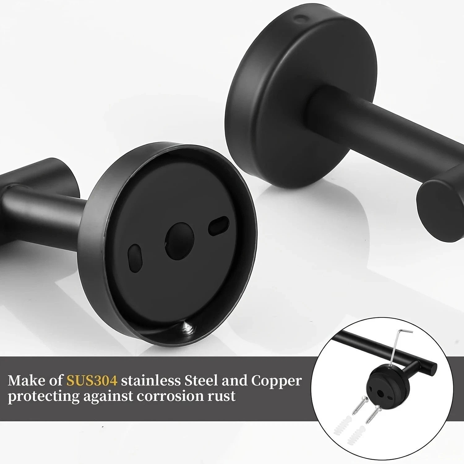 Toilet Paper Holder Wall Mounted Stainless Steel Bathroom Roll Holder