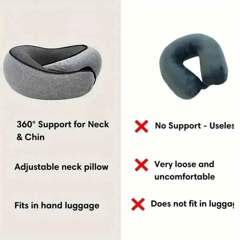 Travel Pillow U Shaped Memory Foam Neck Pillow Support Head Car Plane Cushion UK