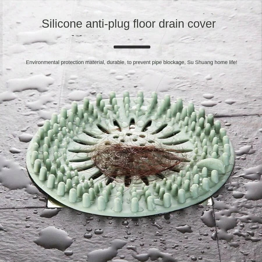 Silicone Floor Drain Cover – Hair Catcher, Anti-Block, Bathroom & Sink Filter