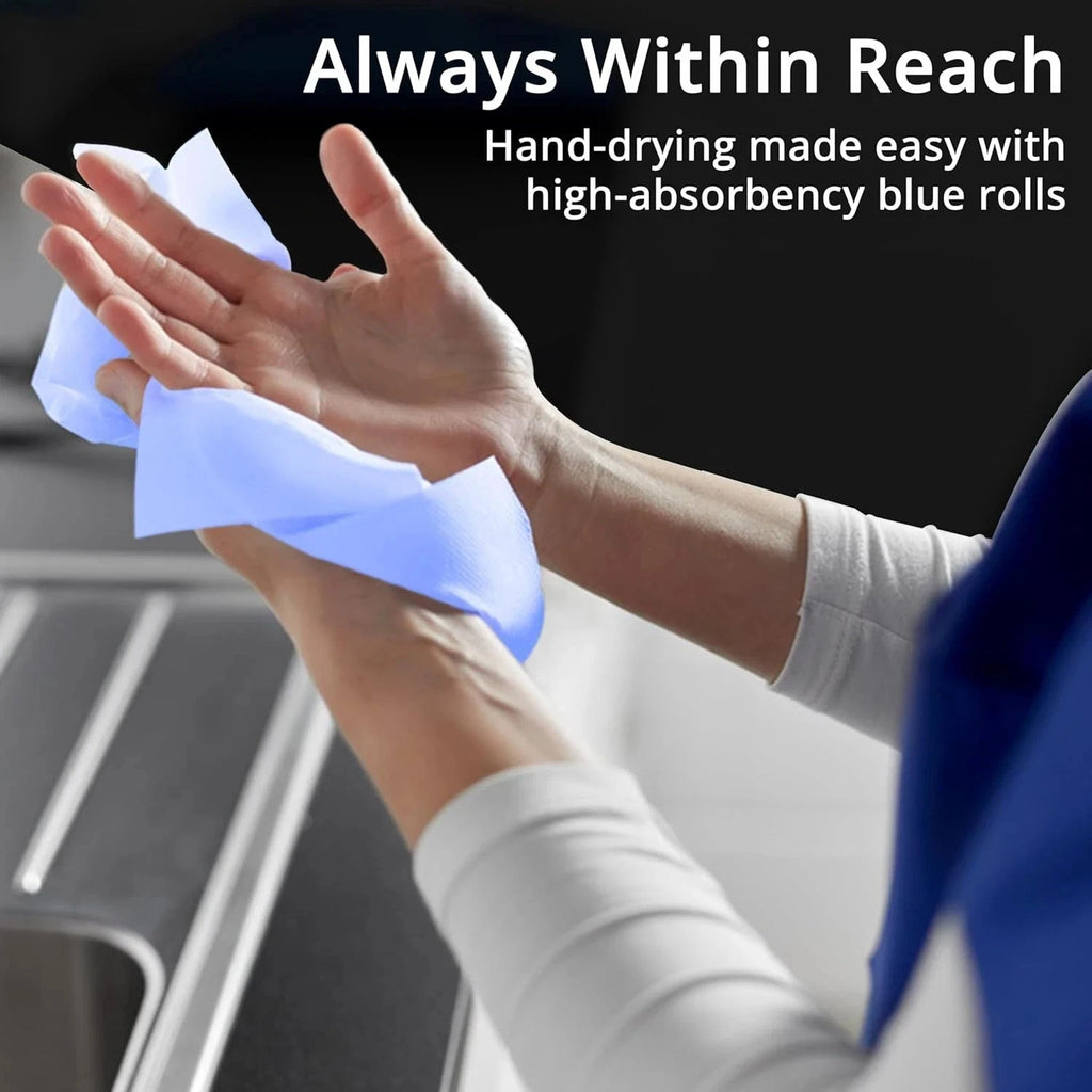 6 x Jumbo Workshop Hand Towels Rolls 2 Ply Centre Feed Wipes Embossed Tissue