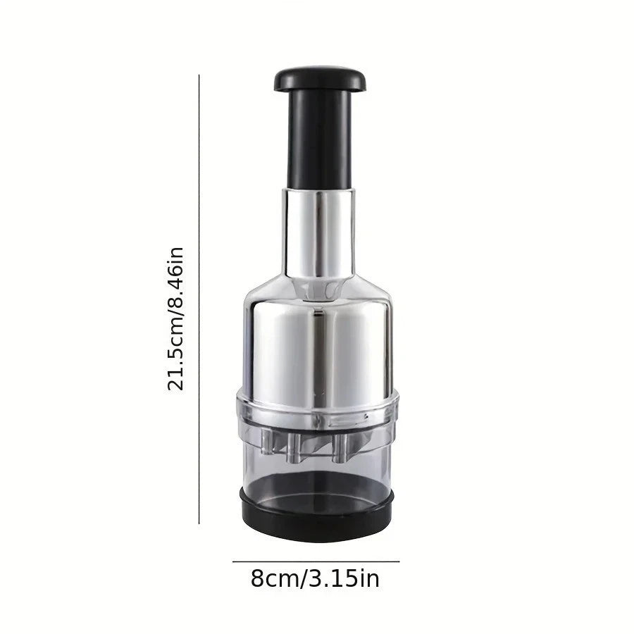 Manual Garlic & Onion Chopper — Hand Press Vegetable Food Processor & Dicer