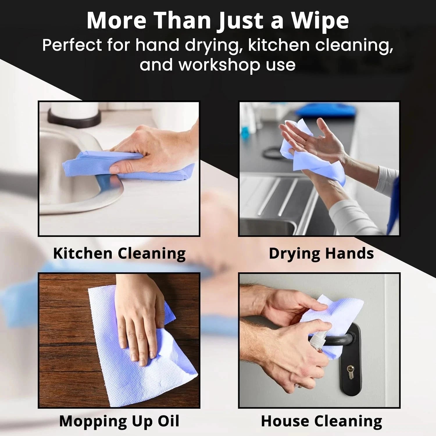 6 x Jumbo Workshop Hand Towels Rolls 2 Ply Centre Feed Wipes Embossed Tissue
