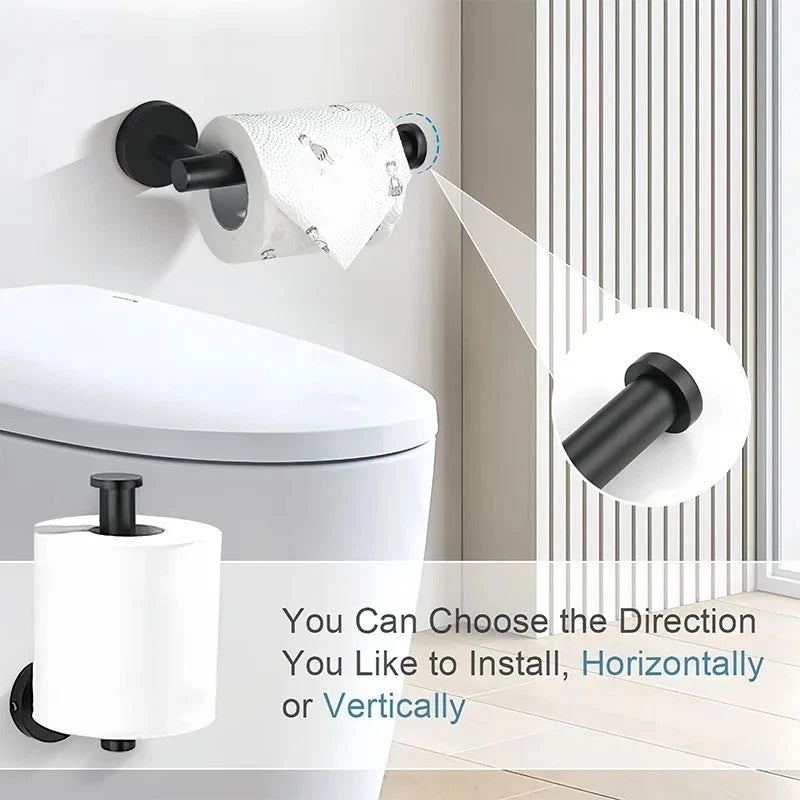 Toilet Paper Holder Wall Mounted Stainless Steel Bathroom Roll Holder