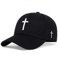 Unisex Cross Embroidery Baseball Cap Adjustable Outdoor Casual Sun Hat