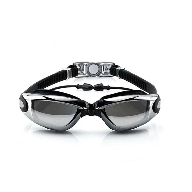 Swimming Goggles Anti-Fog UV Protection Men Women Pool Diving Glasses + Earplugs
