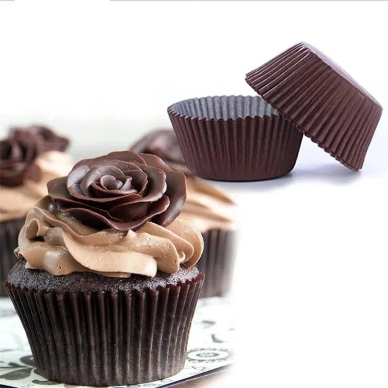 Quality Paper Cupcake Cases - Muffin Baking Cup Cake  100pcs