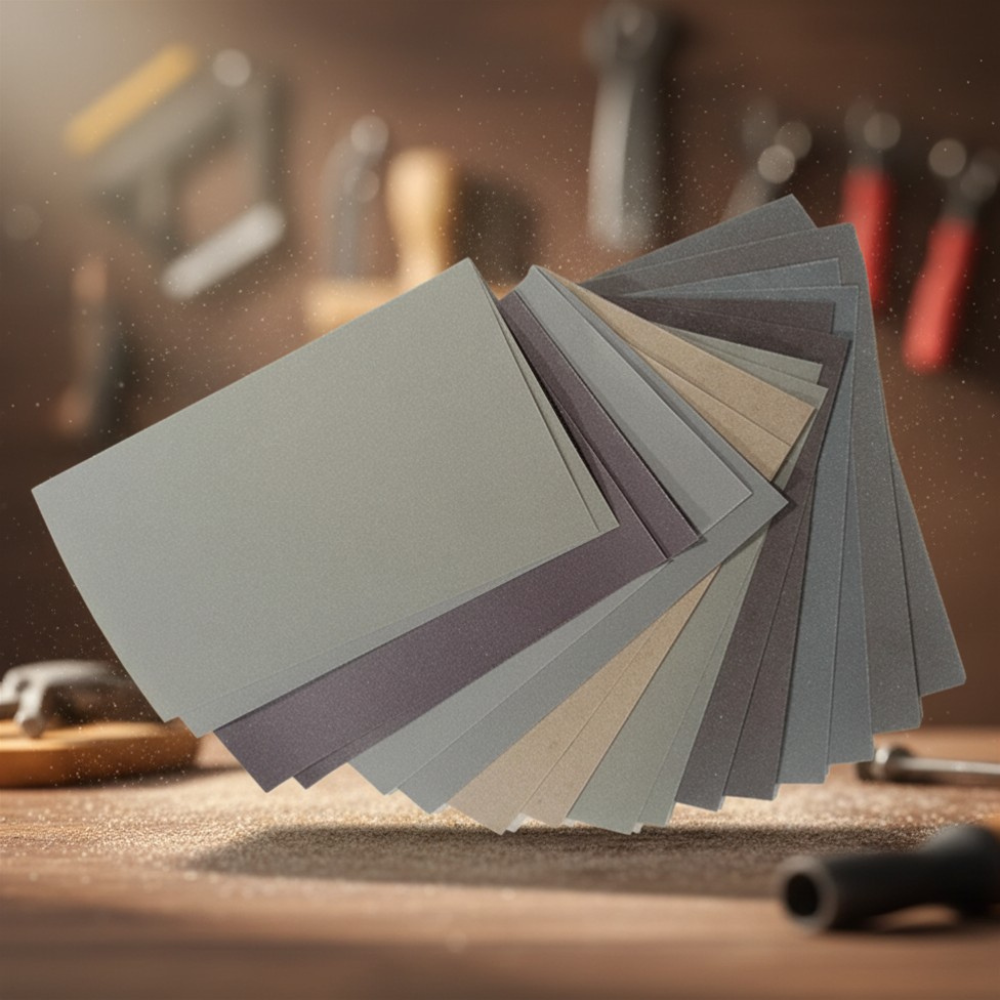 Wet & Dry Sandpaper Assortment Set — 15 Sheets, 9 Grit Sizes (400-2500)