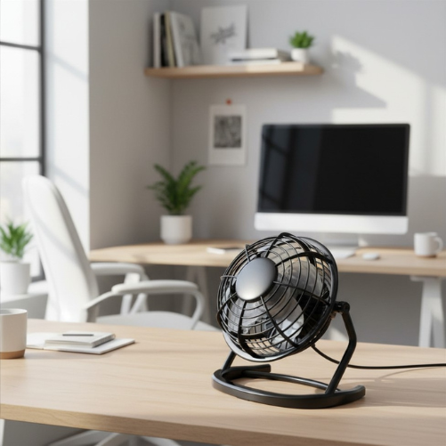 Mini USB Desktop Fan — Portable Quiet Cooling for Laptop, PC & Office